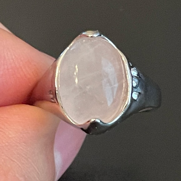 Elegant Rose quartz S925 silver ring - Picture 7 of 9